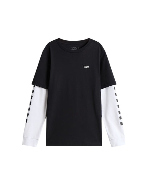 T-shirt nera con logo per bambino Vans VN0A49OYY281 BLACK 