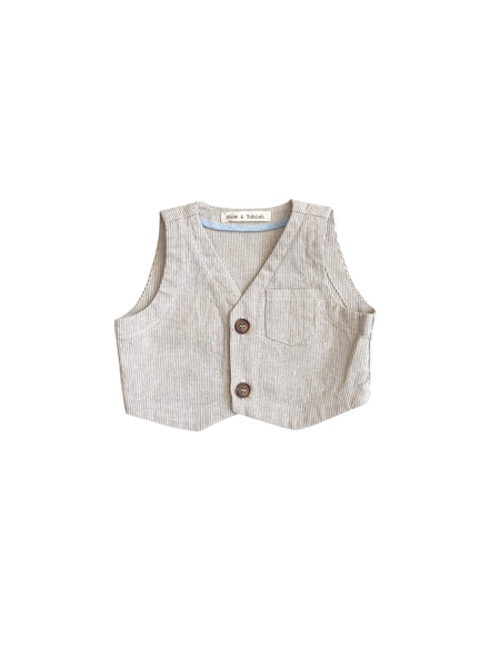 Gilet a righe avena per neonato Zhoe & Tobiah ATR6 340 