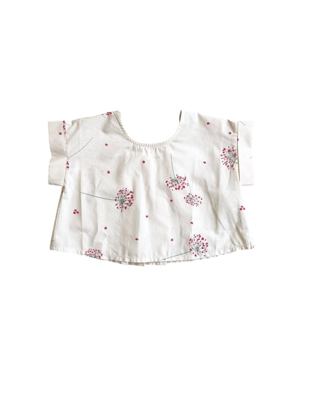 Blusa panna con stampa fiori all over per neonata e bambina Zhoe & Tobiah MMD4 391 