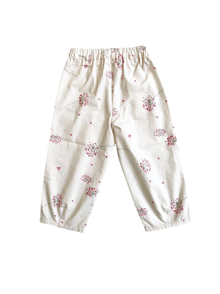 Pantalone panna con stampa fiori all over per neonata e bambina Zhoe & Tobiah MMD5 391 