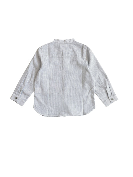 Camicia bianca a righe blu per neonato e bambino Zhoe & Tobiah OTL5 40 