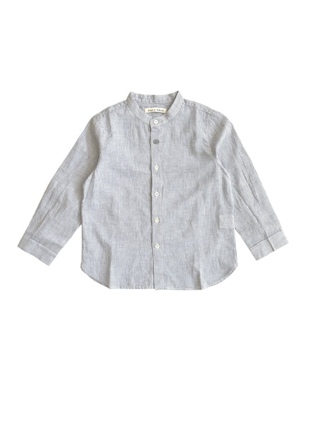 Camicia bianca a righe blu per neonato e bambino Zhoe & Tobiah OTL5 40 
