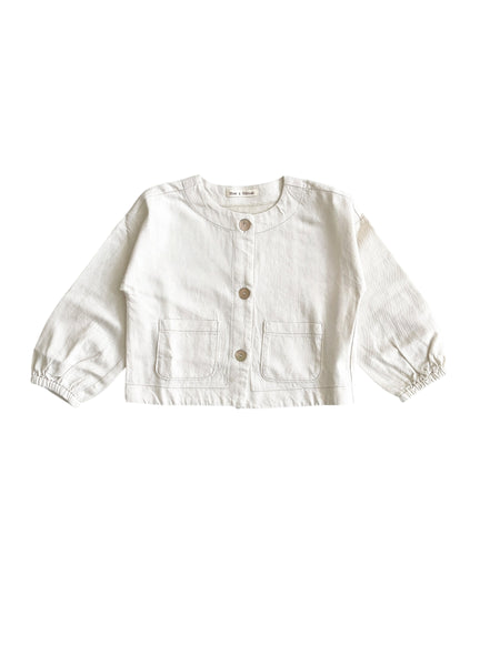 Giacca in denim panna per neonata e bambina Zhoe & Tobiah TON1 45 
