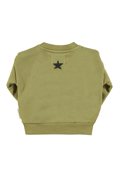 Felpa verde con stampe per neonato