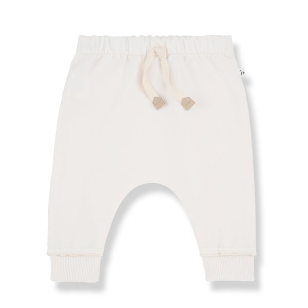 Pantalone in felpa panna per neonata
