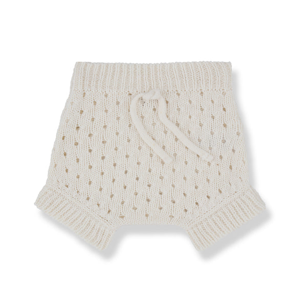 Culotte panna lavorata a maglia per neonata