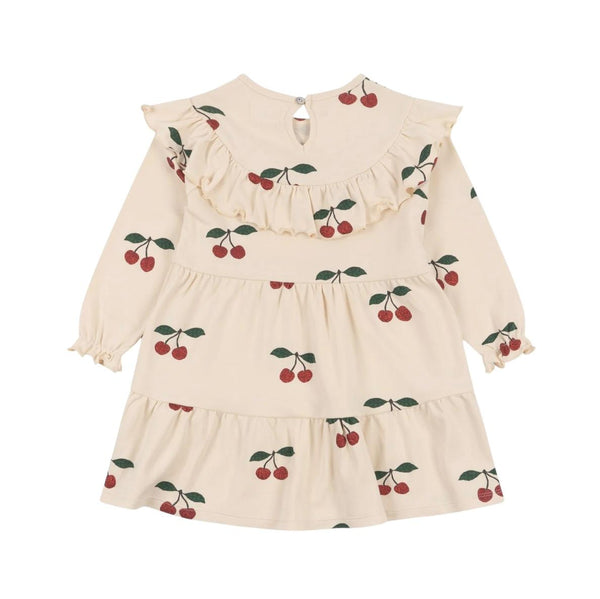 Abito panna con stampa glitter all over per neonata e bambina Konges slojd KS103893 MA GRANDE CERISE 