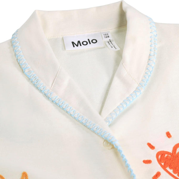 Camicia bianca con ricami per bambina Molo ROSALLE 5602 