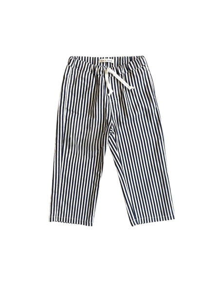 Pantalone a righe bianche e ardesia per neonato e bambino Zhoe & Tobiah STZ4 367 