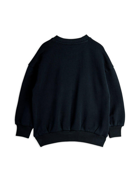 Felpa nera con ricamo per neonati e bambini Mini Rodini 2572014799 BLACK 