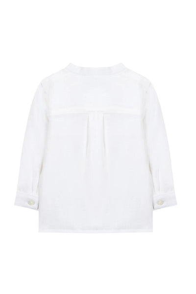 Camicia bianca in lino per neonato Tartine et Chocolat CC12001-01 BLANC 