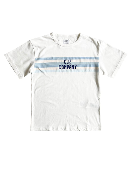 T-shirt bianca con logo per bambino C.P. Company COM00H-LAA17 10135 
