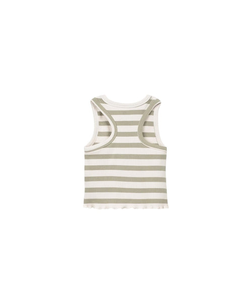 Canotta a righe verdi e panna per bambina Play up 4AS11151 R363G 