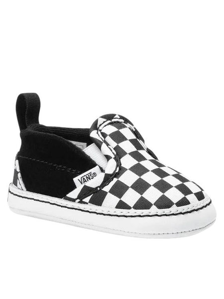 Slip-On bianca e nera per neonati Vans VN0A2XSLFB71 BLKWH 