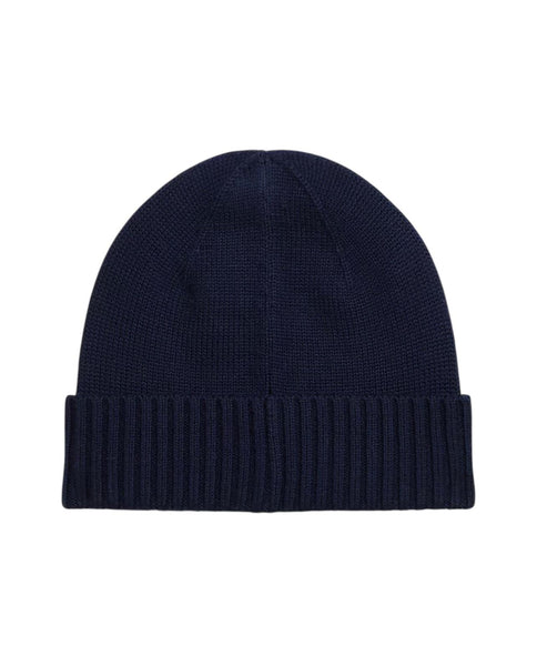 Cuffia in maglia blu con logo per bambini Ralph Lauren Kids 323953204001 NAVY 