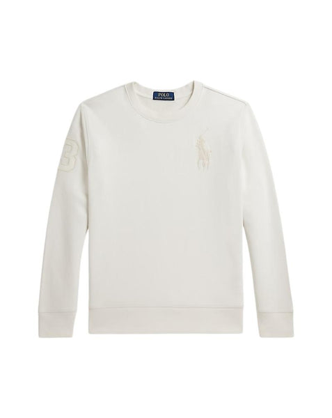 Felpa latte con logo per bambino Ralph Lauren Kids 323A12253001 DECKWASH WHITE 