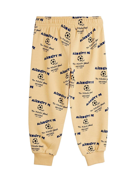 Pantalone beige in felpa con stampa all over per neonato e bambino Mini Rodini 2623011513 BEIGE 