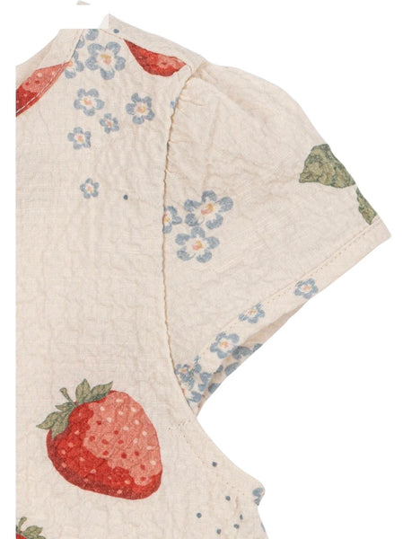 Blusa beige con stampa all over per neonata e bambina Konges slojd KS104651 MARMELADE 