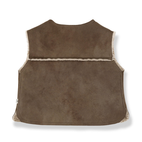 Gilet marrone per neonata 1+ more in the family KATJA BROWN 
