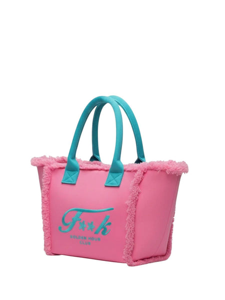Borsa rosa con dettagli azzurri con logo F**K FA26-SW0101PK PINK 