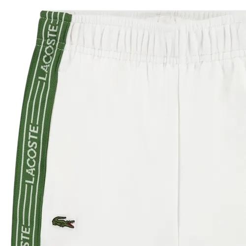 Pantalone in felpa bianco con logo per bambino Lacoste 947579 70V 