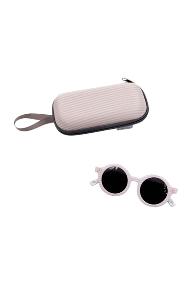Occhiali da sole righe bianche e rosa per neonata Bamboom 894 435 