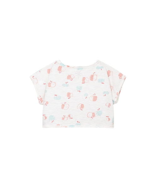 T-shirt bianca con stampa all over per bambina Play up 4AS11053 E762N 
