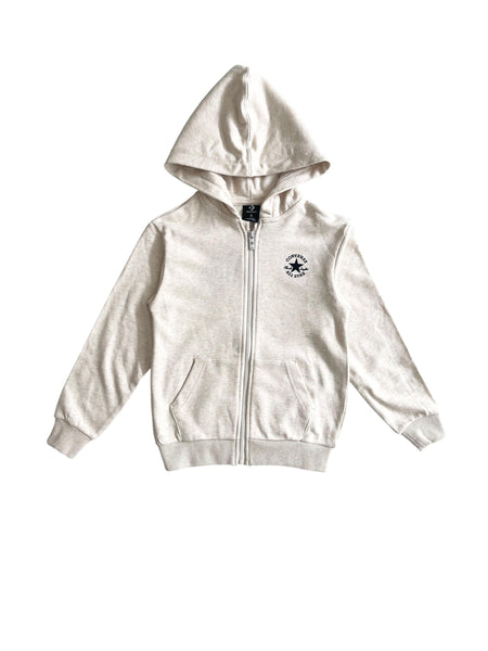 Felpa beige aperta con cappuccio per bambino Converse 9CG706 JC7 