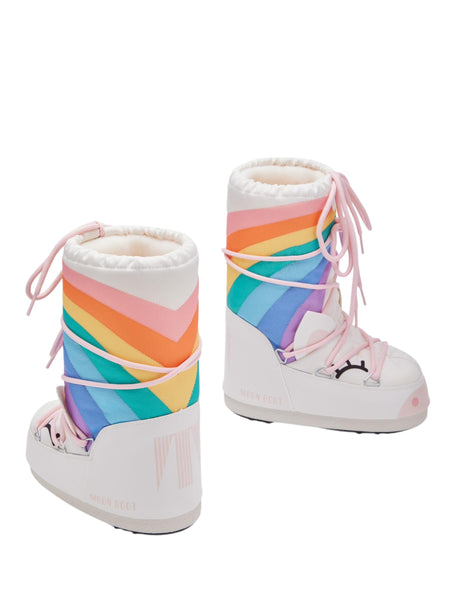 Stivale icon unicorn bianco per bambina Moon Boot 80D3400270 AV20 