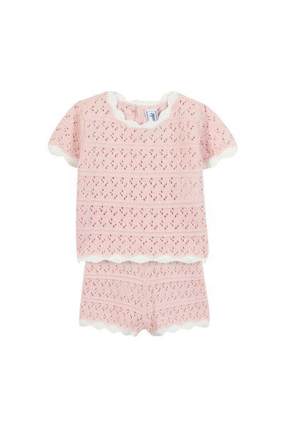 Set in maglia rosa per neonata Tartine et Chocolat CC37101-31 ROSE PALE 