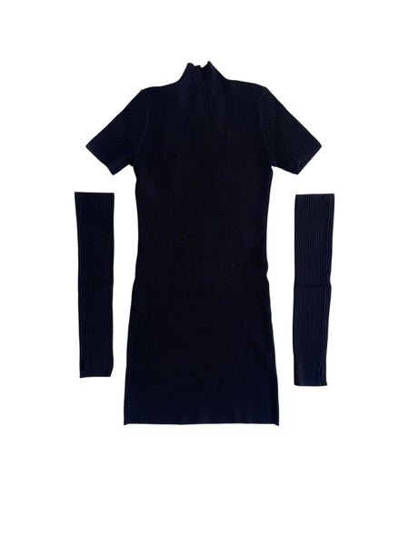Abito nero in maglia per bambina Twin set 252GJ3040 00006 