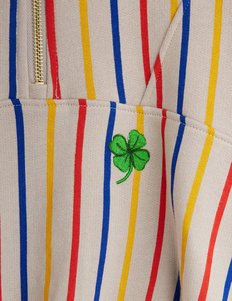 Felpa grigia con righe multicolor per neonati e bambini Mini Rodini 2572014400 MULTI 