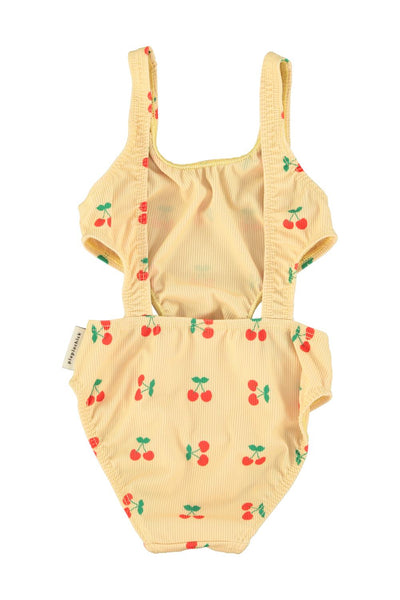 Trikini giallo con stampa all over per neonata e bambina Piupiuchick SS26.BNH2605 YELLOW 