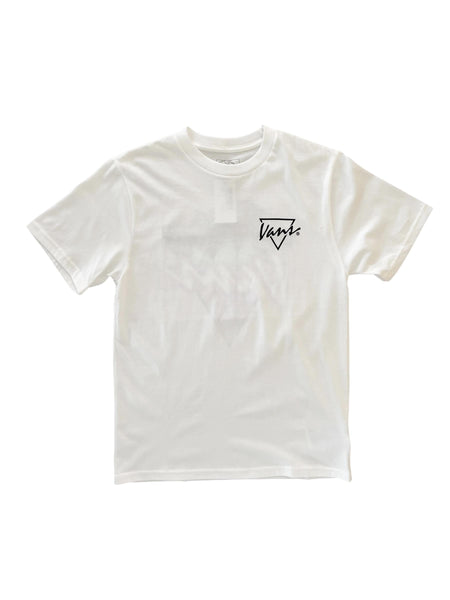 T-shirt bianca con logo per bambino Vans VN000TCRWHT1 WHITE 