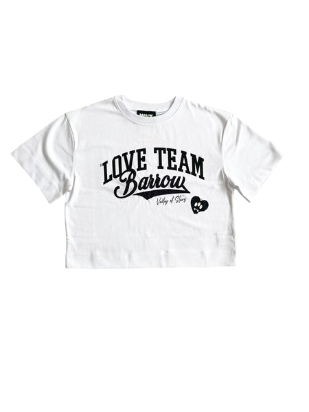 T-shirt bianca con logo per bambina Barrow S6BKJGTH135 002 