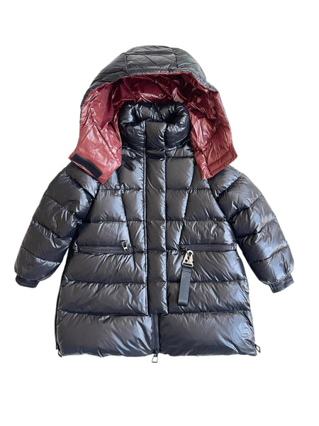 Piumino nero con cappuccio per bambina Montereggi FW57708 1 