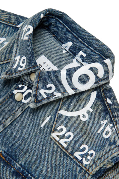Abito in denim con logo per bambina MM6 Maison Margiela M60945 M601 