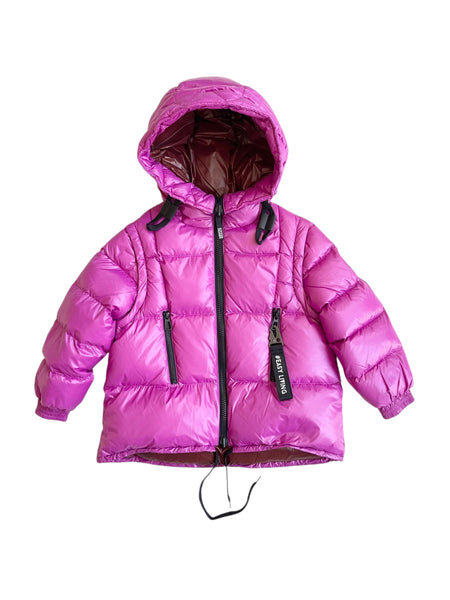 Piumino reversibile fucsia e bordeux per bambina Montereggi FW57707 58 