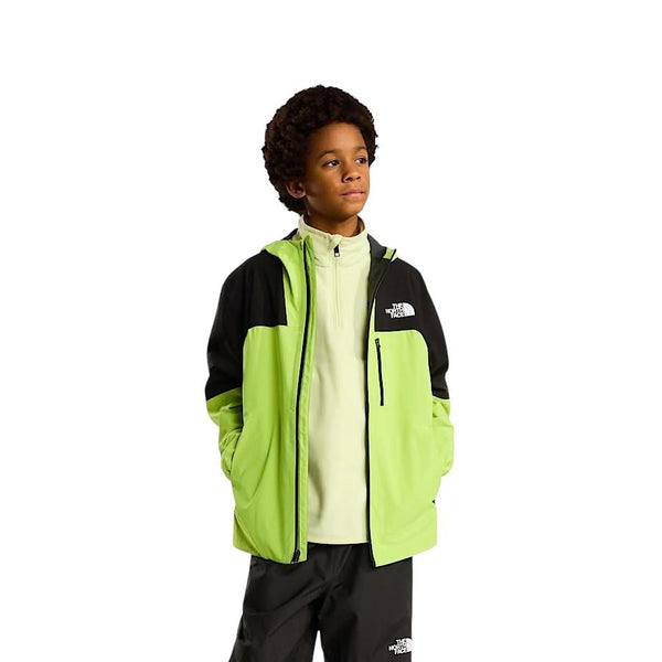 Giacca impermeabile black/lime con logo per bambini The North Face NF0A8AY47I2 7I21 