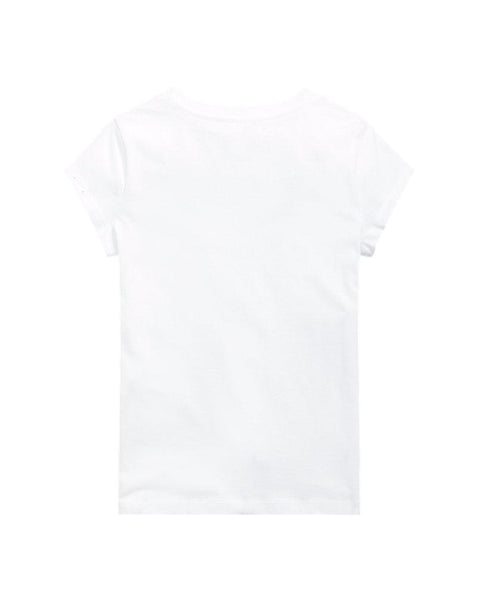 T-shirt bianca con logo per bambina Ralph Lauren Kids 313833549064 WHITE 