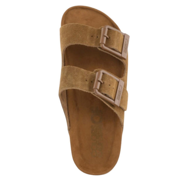 Ciabatta  tan in pelle scamosciata per bambini Colors of California HC.3208N TAN 