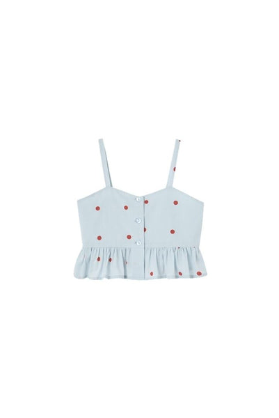 Top celeste a pois rossi per bambina The Animals Observatory S26037 154_AP 