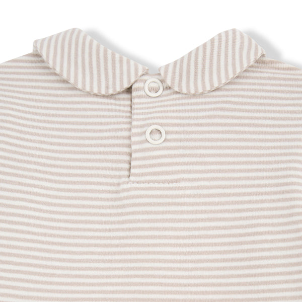 Body a righe beige per neonati 1+ more in the family LOURDES BEIGE 