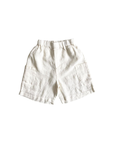 Bermuda in lino beige per neonato e bambino Babe & Tess 24.618078 49 