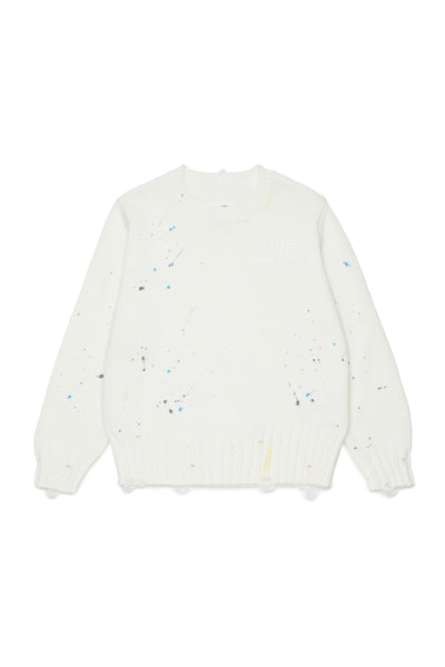 Maglia panna con dettagli per bambini MM6 Maison Margiela M61026 M6101 