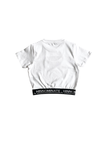T-shirt bianca con logo per bambina Hinnominate 3646MY00360 WHITE 