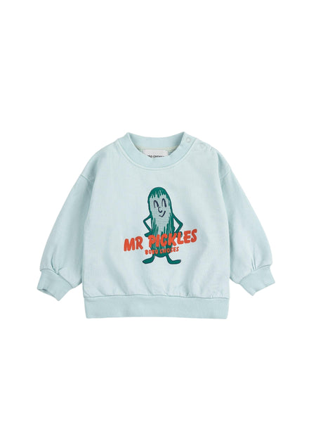Felpa azzurra con stampa per neonato Bobo Choses B126AB032 UNI 