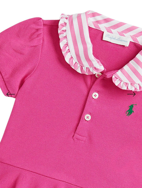 Pagliaccetto fucsia con logo per neonata Ralph Lauren Kids 310A96175002 COLLEGE PNK 