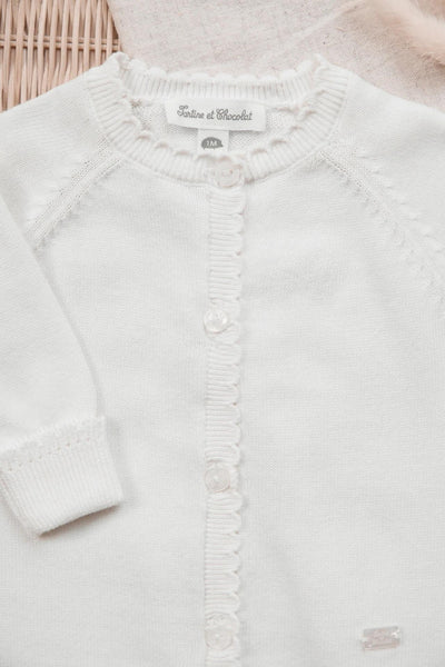 Tutina in maglia panna per neonata Tartine et Chocolat CC32020-13 NACRE 