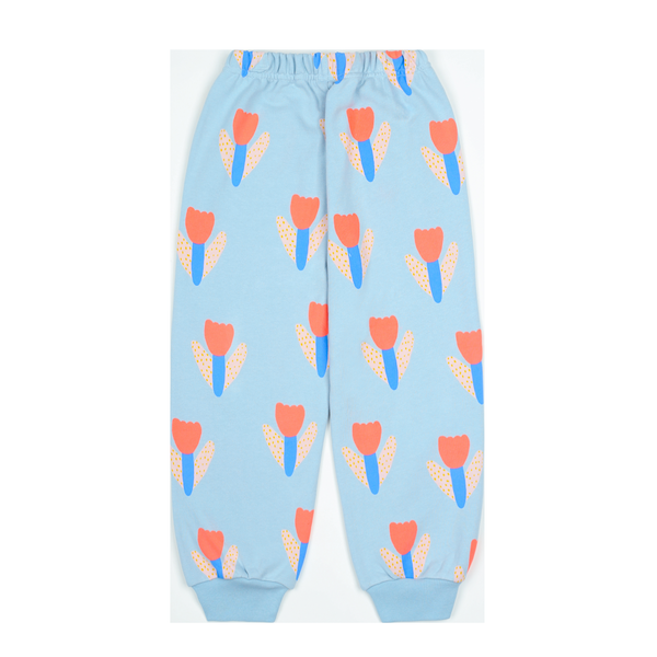 Pantalone in felpa celeste con stampa all over per bambina Jelly Mallow JM2520401 UNICA 